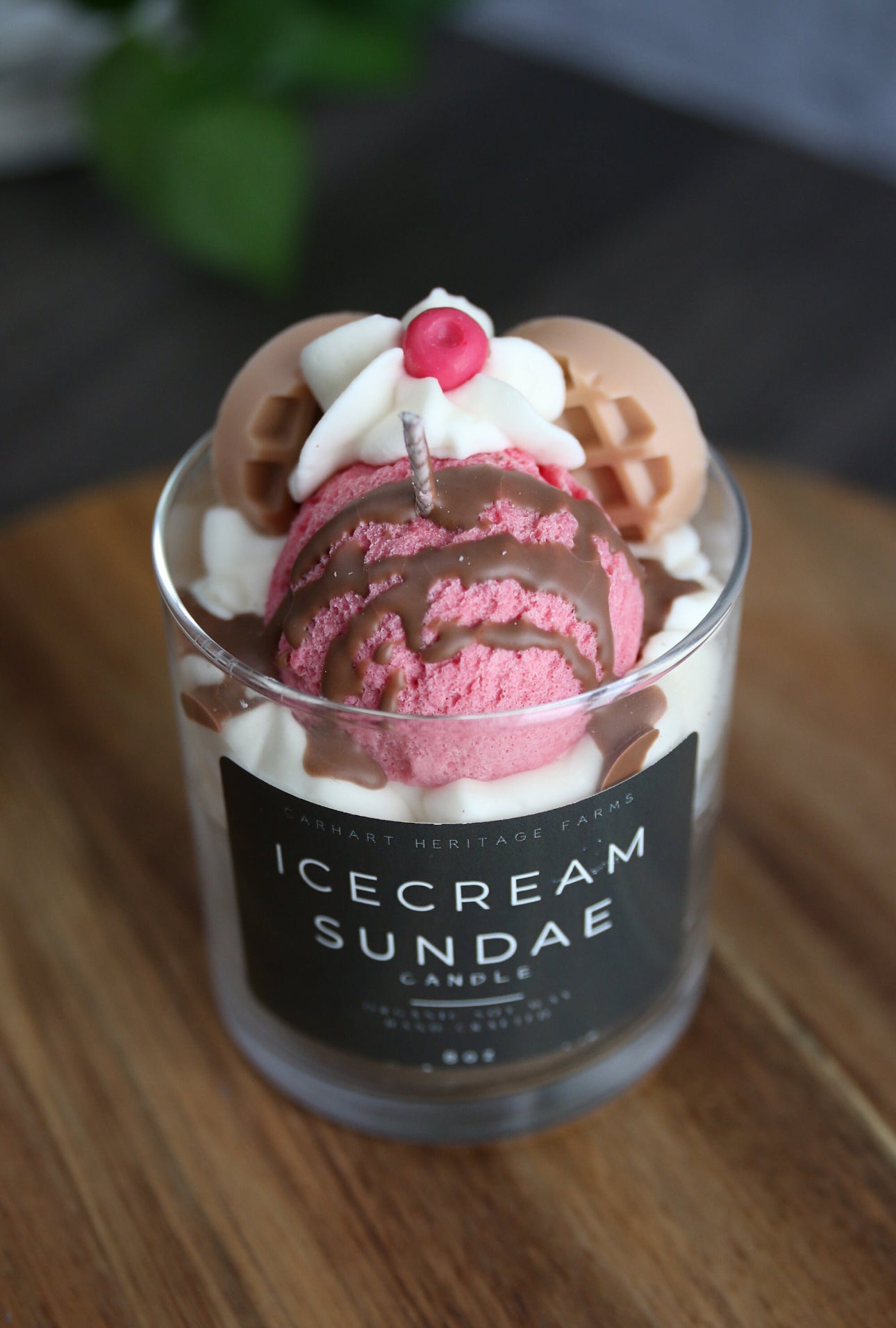 Ice Cream Sundae Dessert Candle
