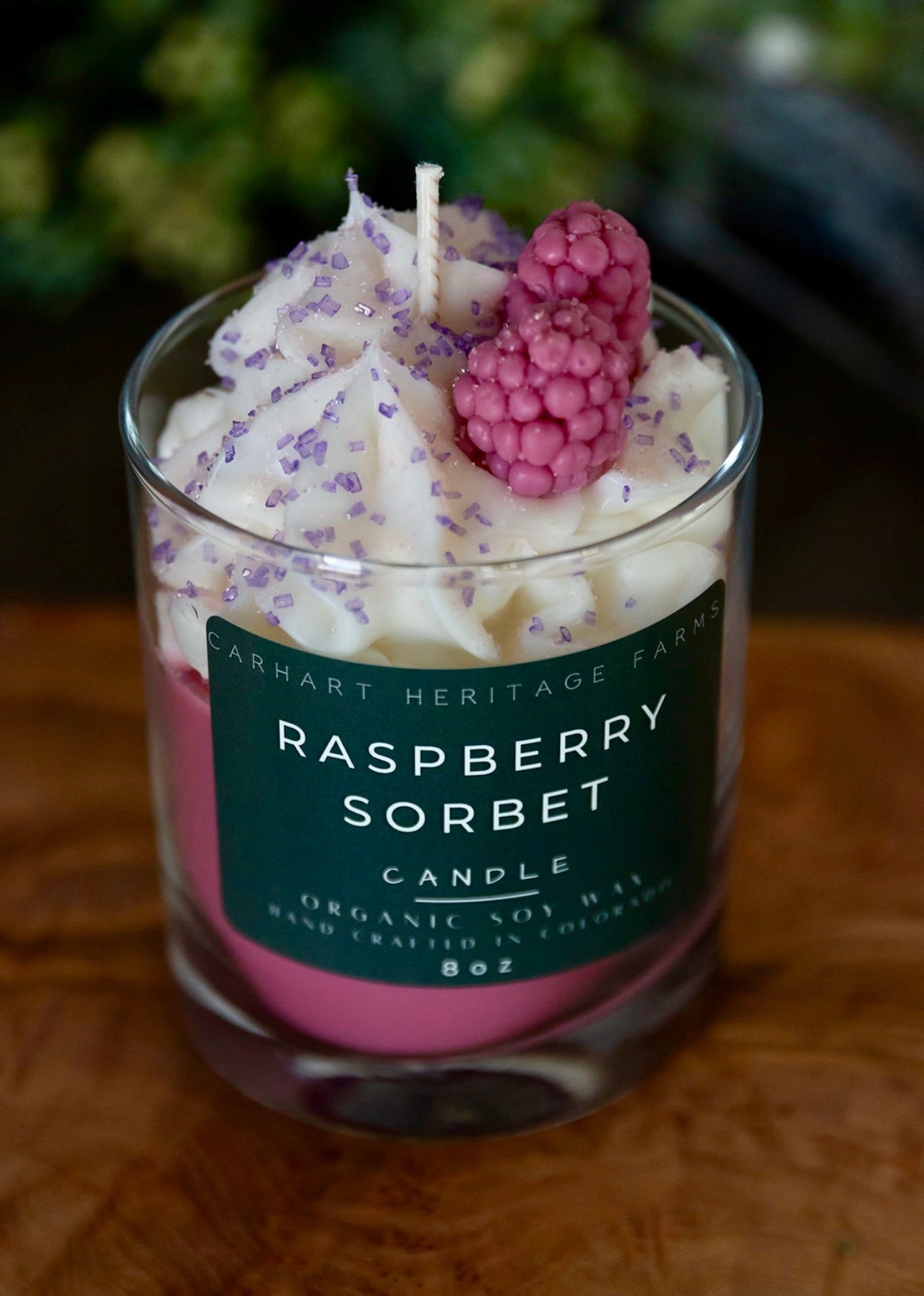 Raspberry Sorbet Dessert Candle