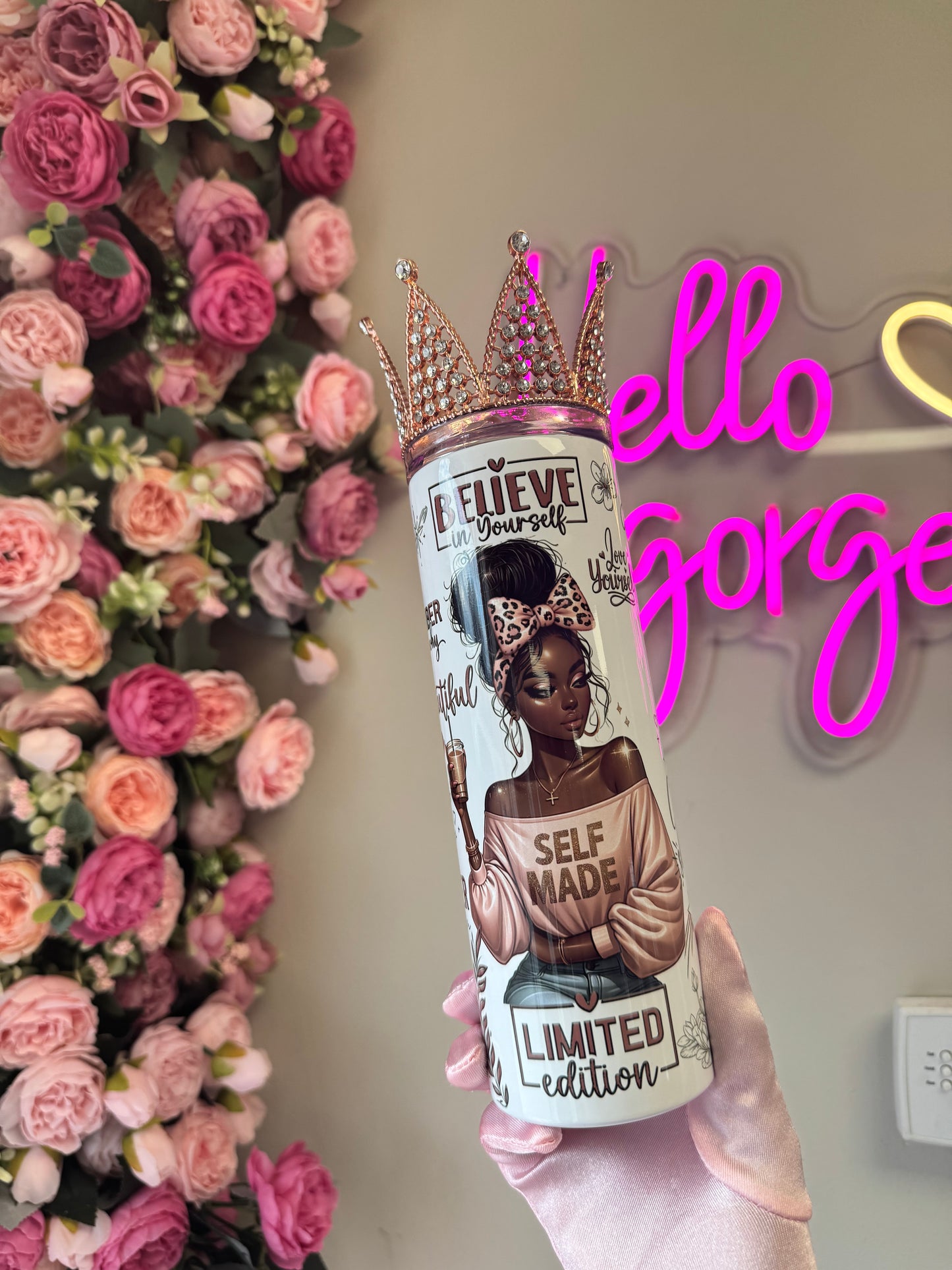 Rose Gold Crown Tumbler