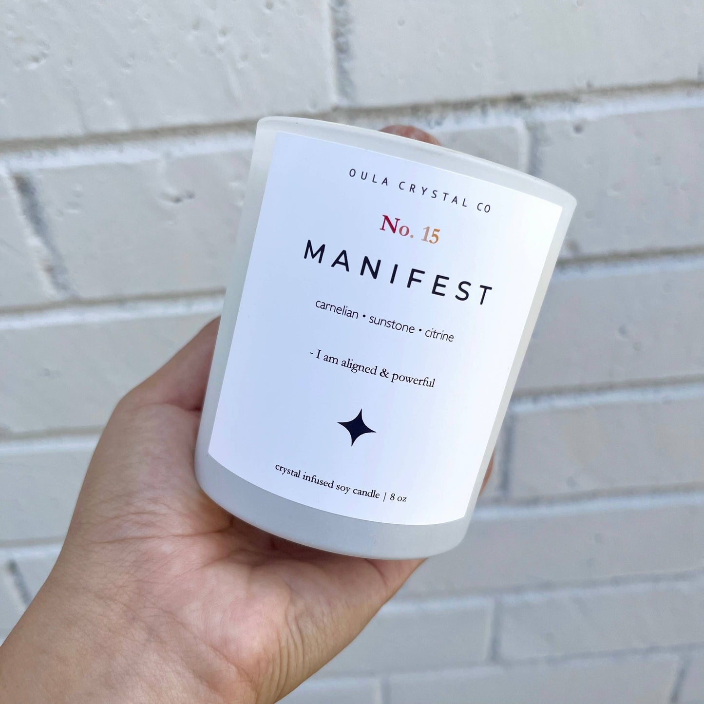 Manifest Crystal Candle · Crystal Infused · 8oz