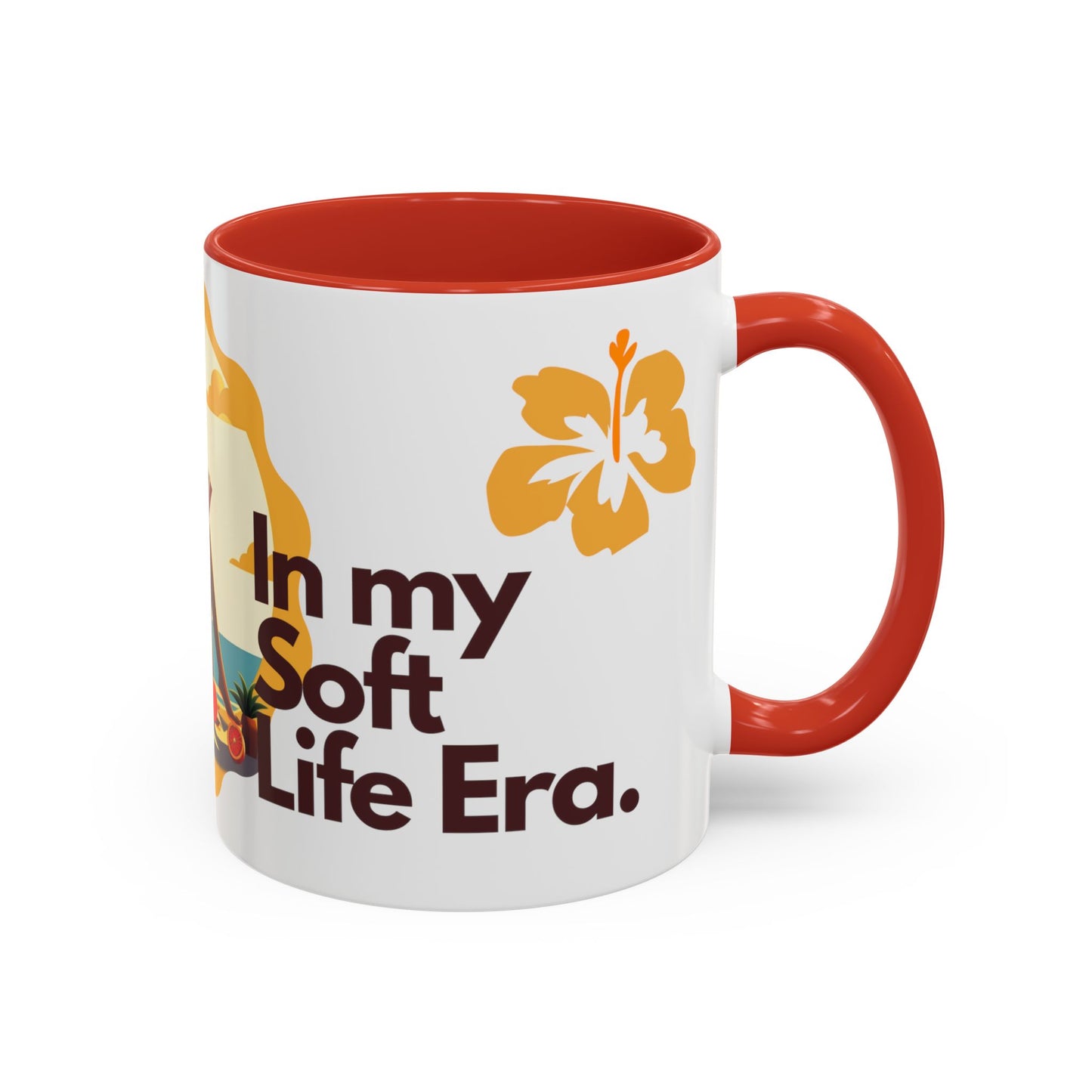 In my Soft Life Era Accent Coffee Mug, 11oz