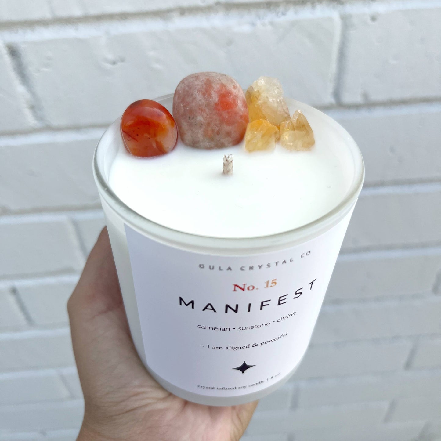 Manifest Crystal Candle · Crystal Infused · 8oz