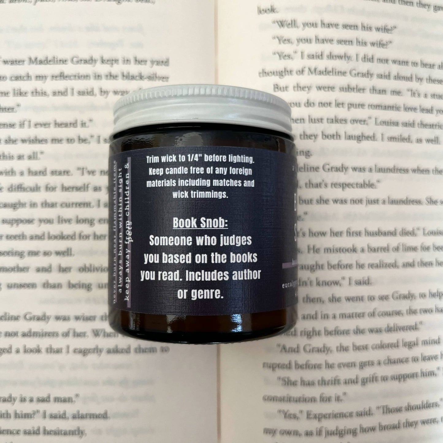 Book Snob | Bookish Candle - Eucalyptus + Spearmint,