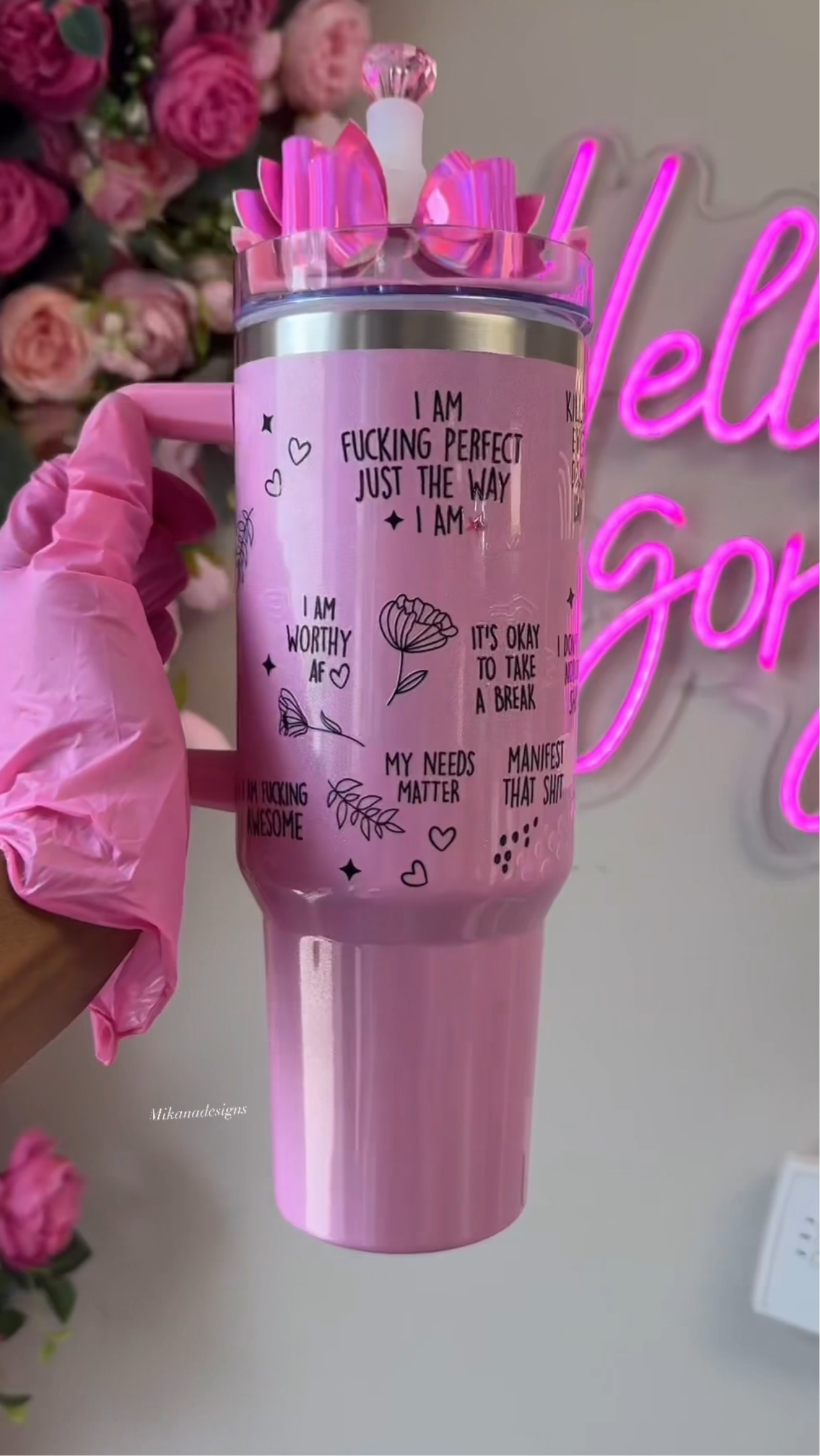 Self Love Affirmations Tumbler