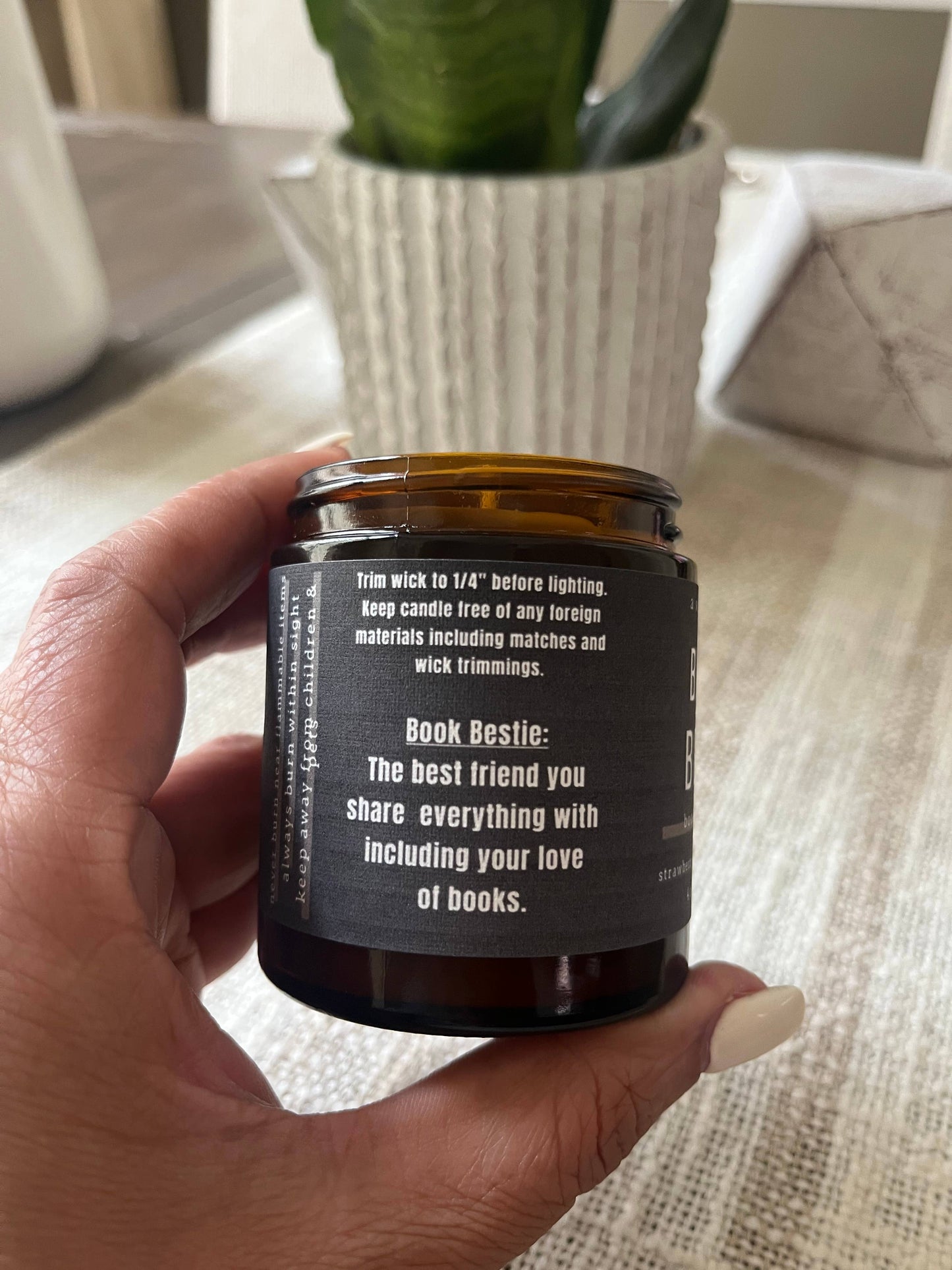 Book Bestie | Bookish Candle | Book Themed, Soy Wax 4 oz