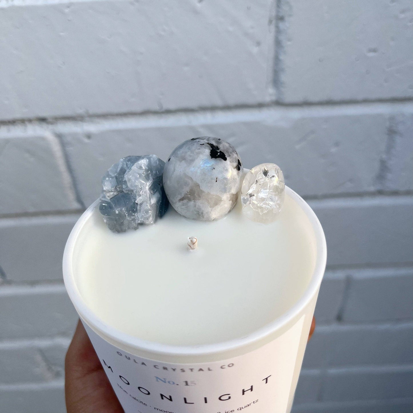 Moonlight Crystal Candle · Crystal Infused · 8oz