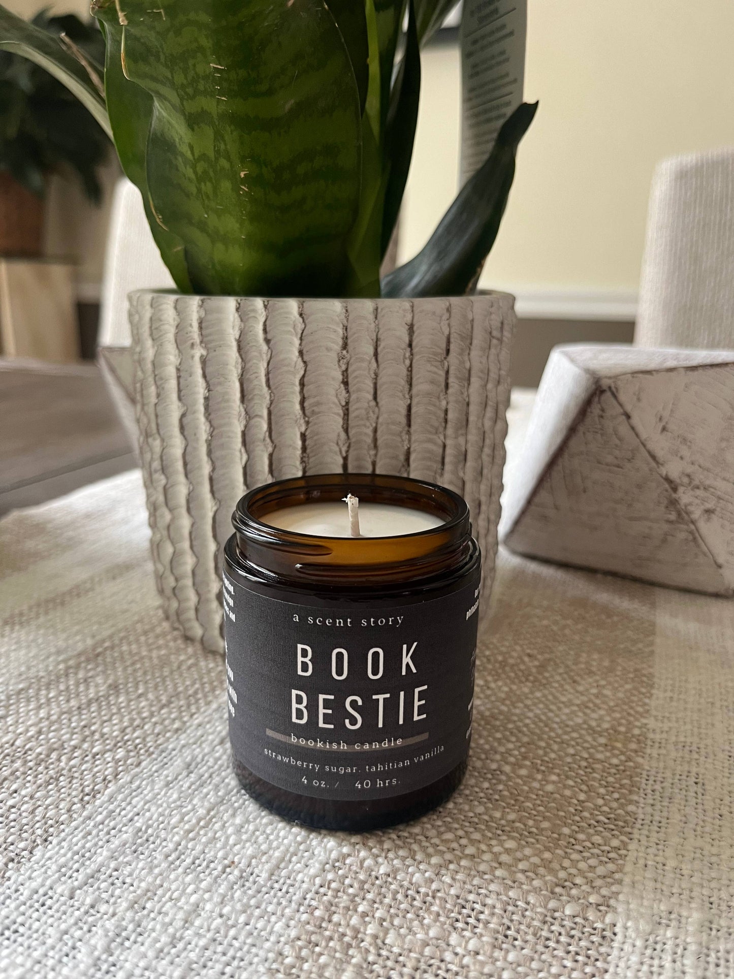 Book Bestie | Bookish Candle | Book Themed, Soy Wax 4 oz