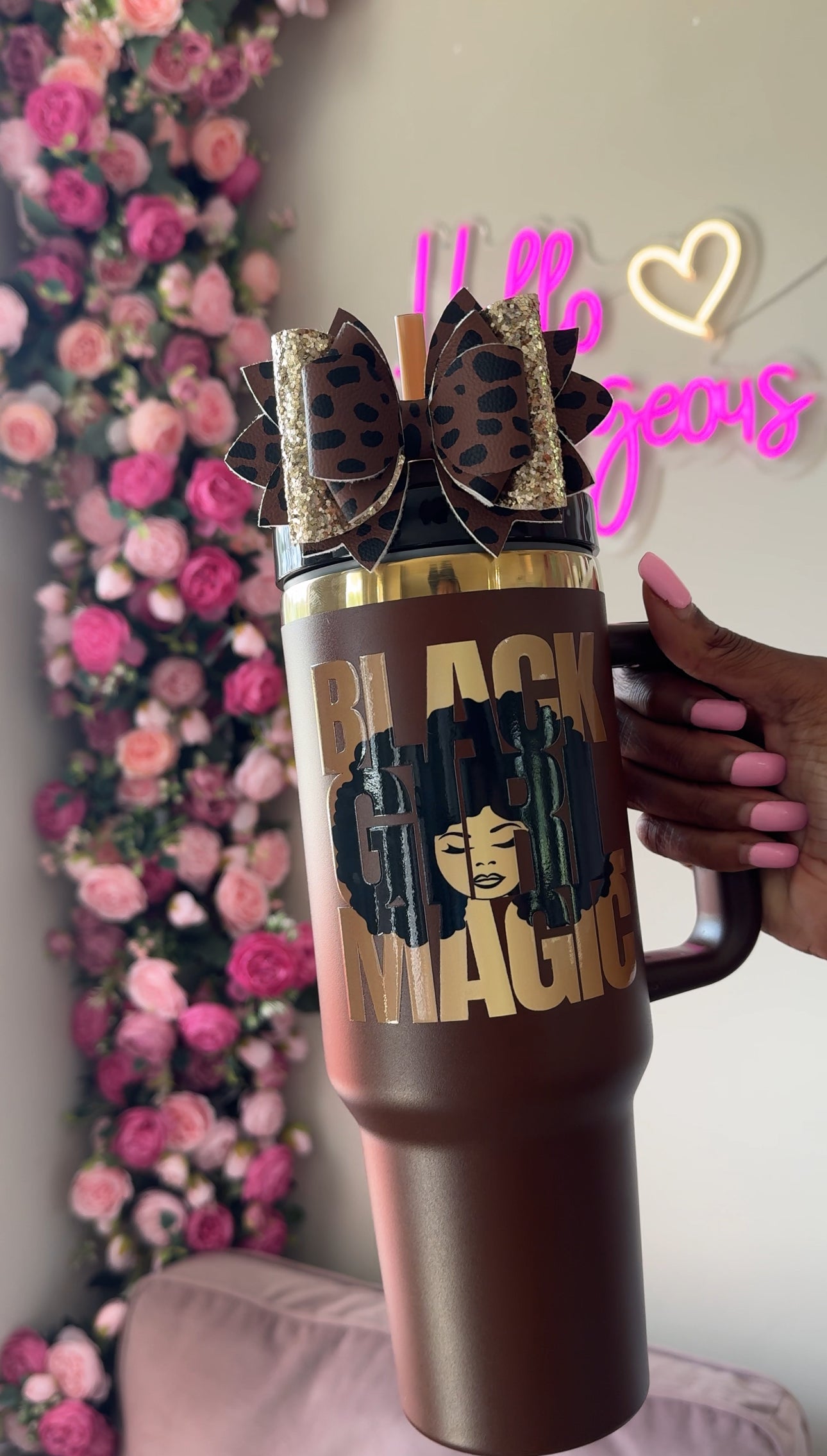 Black Girl Magic 40 oz Chocolate Tumbler