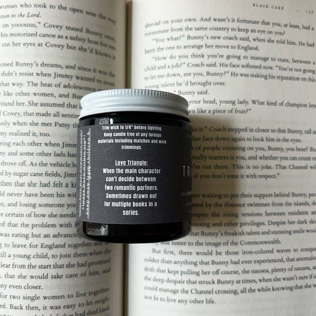 Love Triangle | Bookish Candles, Lavender + Pear, 4 oz